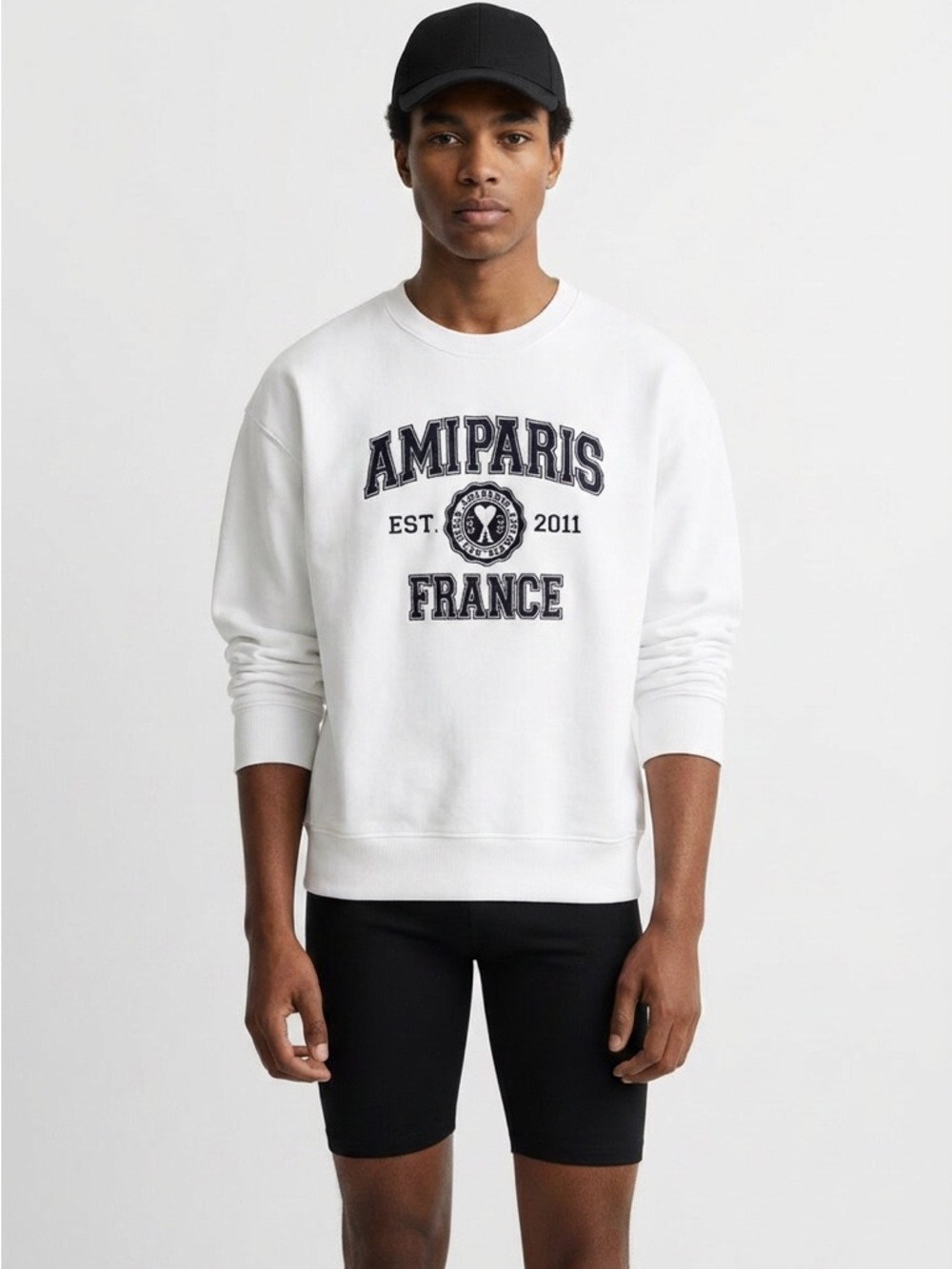 Ami Paris Logo Crewneck Sweatshirt, Unisex size XXXL